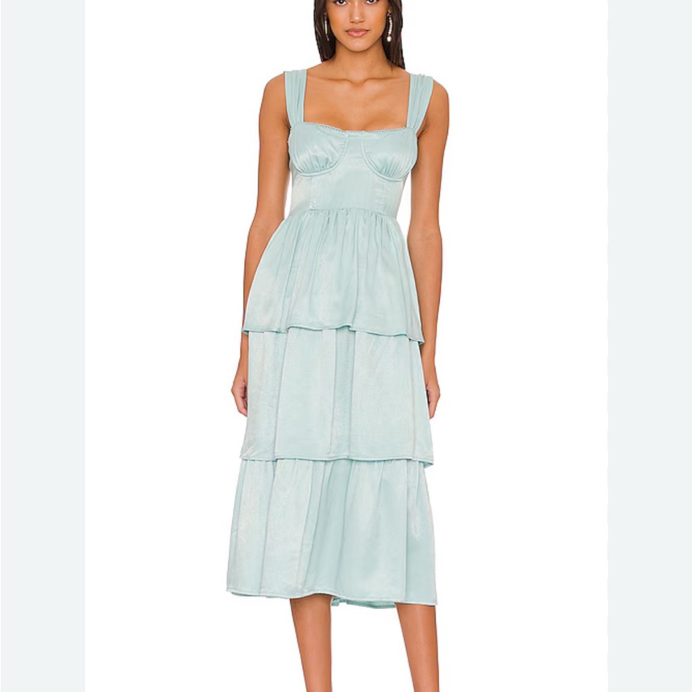 WeWoreWhat corset tiered dress